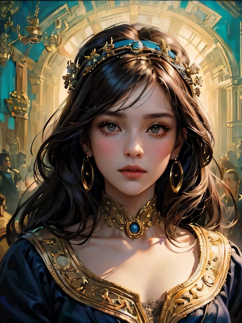 um close up de um anel de ouro com um centro de diamante, majestosa obra-prima, magic ring with a diamond, Centered thin-ring iris, master part, halo de ornamento intrincado, ouro dourado e diamantes, obra-prima detalhes finos, Elden Estilo Anel, deslumbrante, ouro nobre, obra-prima obra de arte, obra-prima', Elden Ring inspirado, cintilante, ornamentado com diamantes brancos