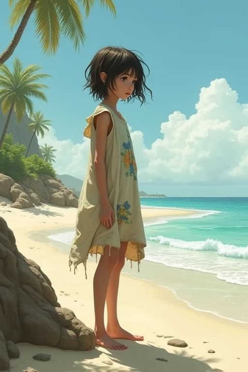 Uraraken the beach with half sandals 