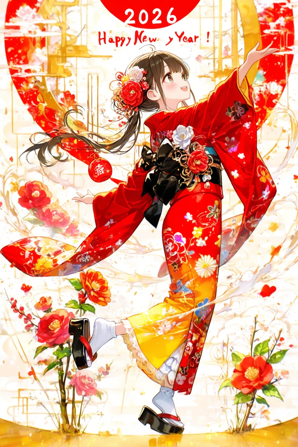 top quality, official art, Beautiful and beautiful:1.2, (1 girl:1.3), Very detailed, (fractal art:1.1), (rich and colorful:1.1)(flowers:1.3), most detailed, (Zentangle:1.2), (dynamic poses), (abstract background:1.3), (Chinese Traditional Cloth:1.2), (shiny skin), (Many colors:1.4), (earrings:1.4), masterpiece, best quality