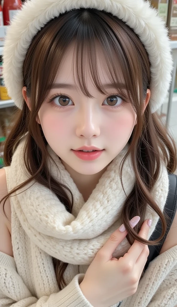 ,（Open your mouth、A lot of milk in the mouth、Big Breasts、valley）、Beauty、double eyelids、Tear bags、Big, round eyes、Long eyelashes）、highest quality
