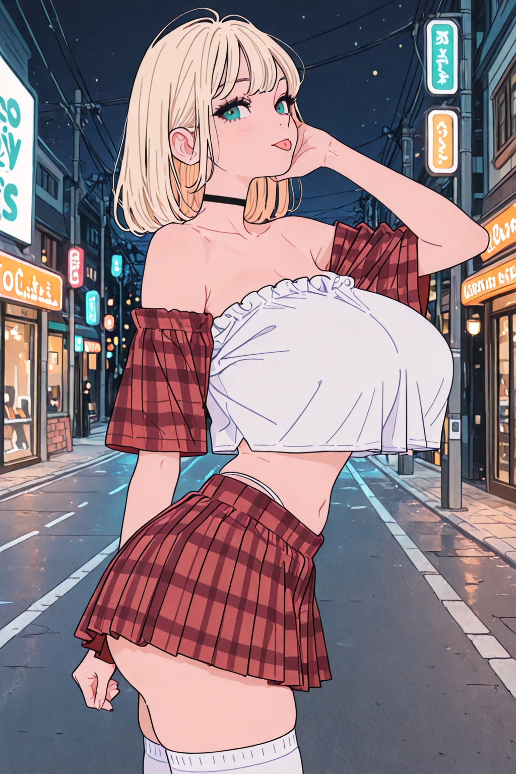 Highest quality , High resolution , Detailed CG , high school girl , short hair , Floral dress , slender , Modest chest , Beautiful small hips , Black Hair , Two limbs , Optimal ratio , Embarrassed expression , Burning cheeks , In town , Narrow alley at night , Very dark back alley ,  are visible , touching one's own breasts with one's own hands ,  expression during  , Hiding in the shadows ,