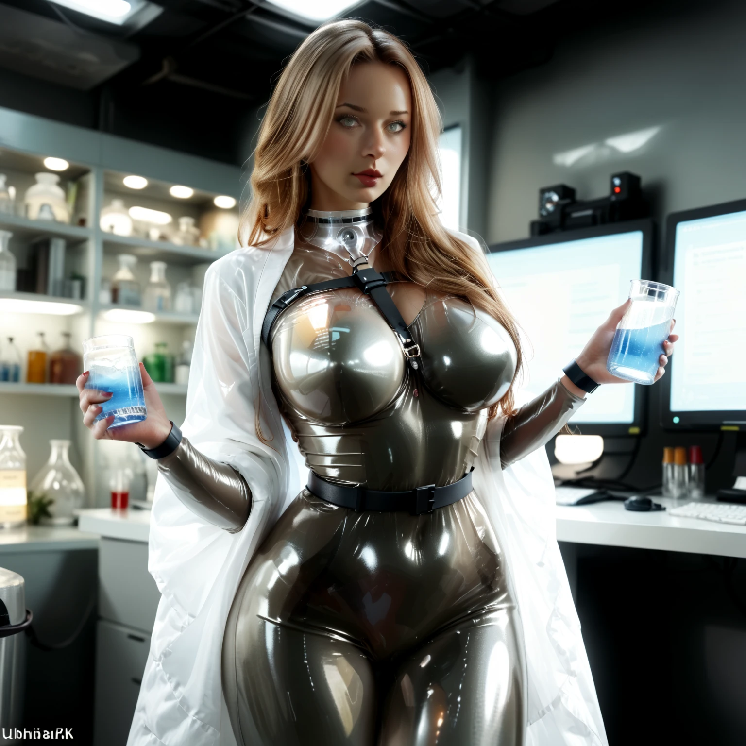 nurse ,  , huge-breast, Gants , masque , Stétoscope ,blouse,salle de soins