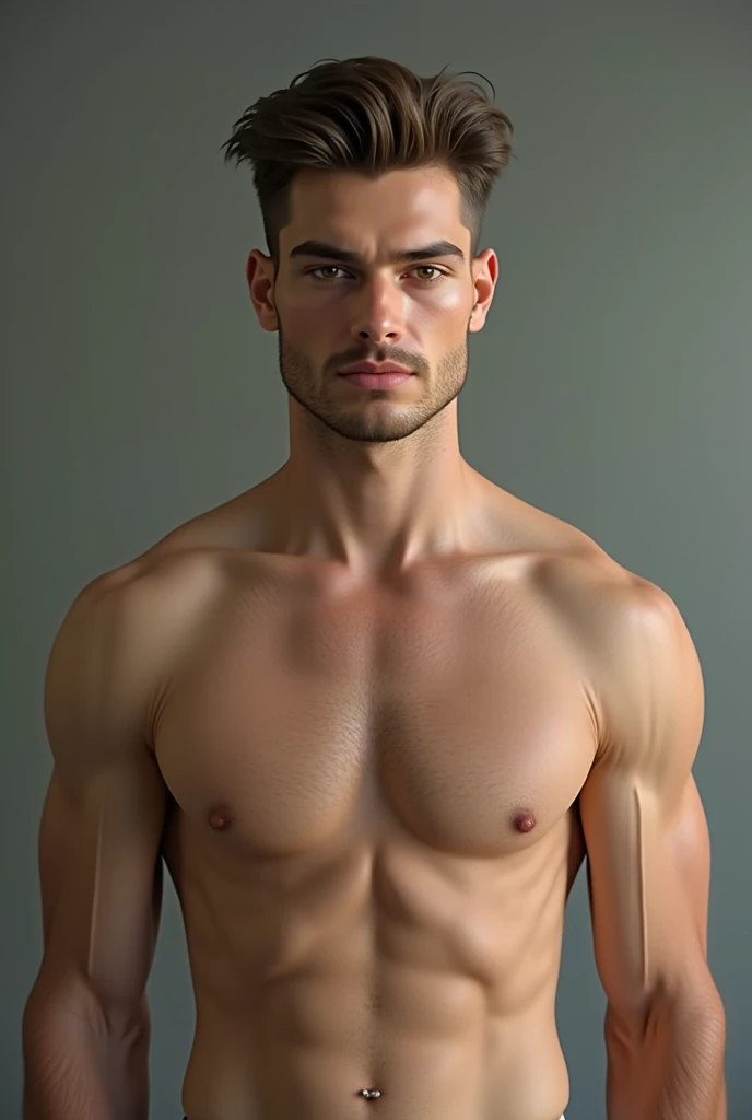 1 boy, blush, perfect lighting, Bblack hair, greeneyes, side lighting, face detailed, shining skin, simple background, darkness background, six pack and defined abdomen, large  with   highlight, chubby legs, humida