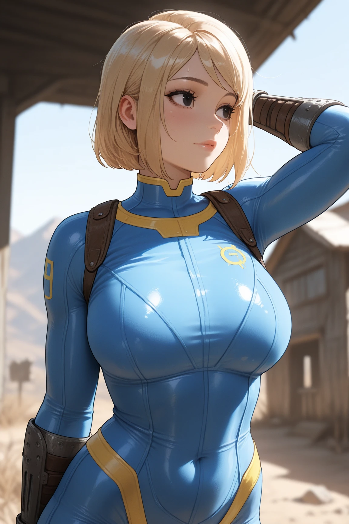 Wattson,blonde hair,short hair,blue eyes, 
orange ????????, 
upper body, standing, 
outside,clouds,rooftop,
(insanely detailed, beautiful detailed face, beautiful detailed eyes, masterpiece, best quality), ?????????????  ????????????????, humongous ???????, titanic ??????? 