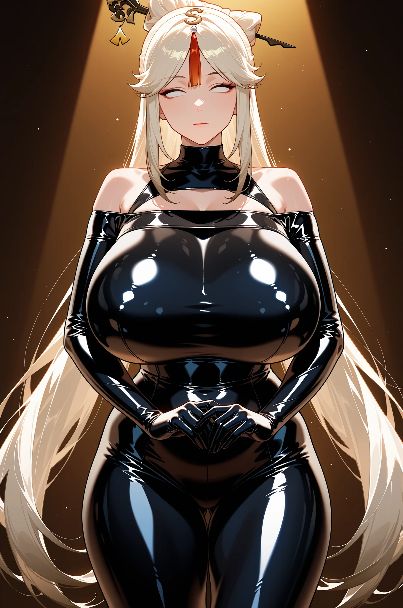 Ultra-realistic 8K CG，Flawless face，flawless perfection，full bodyesbian，huge tit，Huge breasts，A sagging breast，long leges，Slim，being thin，Lower chest position，Swollen breasts，crisp breasts，Breasts during ，，Tender white skin，squeezing breasts，A sagging breast， body suit