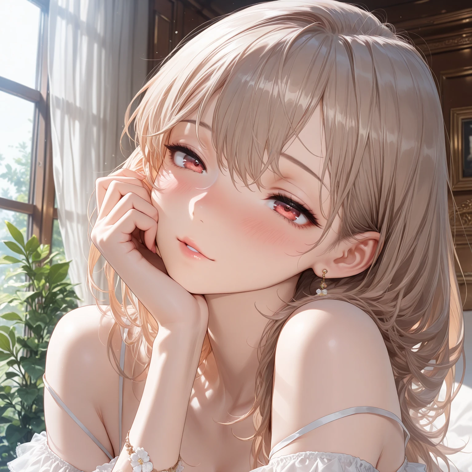 4 girls, harem, wedding dress, best quality, (8K), (4K),(masterpiece), (best quality), Very detailed, Game CG, Beautiful Body, Beautiful nose, Beautiful character design, perfect eyes, perfect face, (1 girl:1.2), (full_Body:1.3)