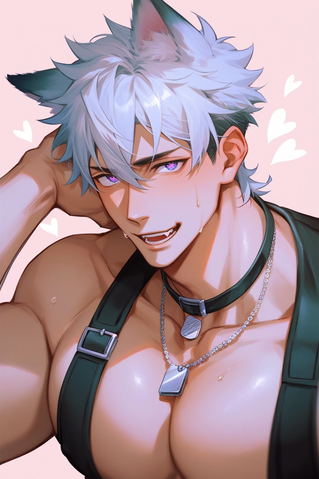 score_9, score_8_up, score_7_up, score_6_up, score_5_up, score_4_up, source_anime, bara, male focus, male only, , fellation, , , tongue out, Large Tongue, 