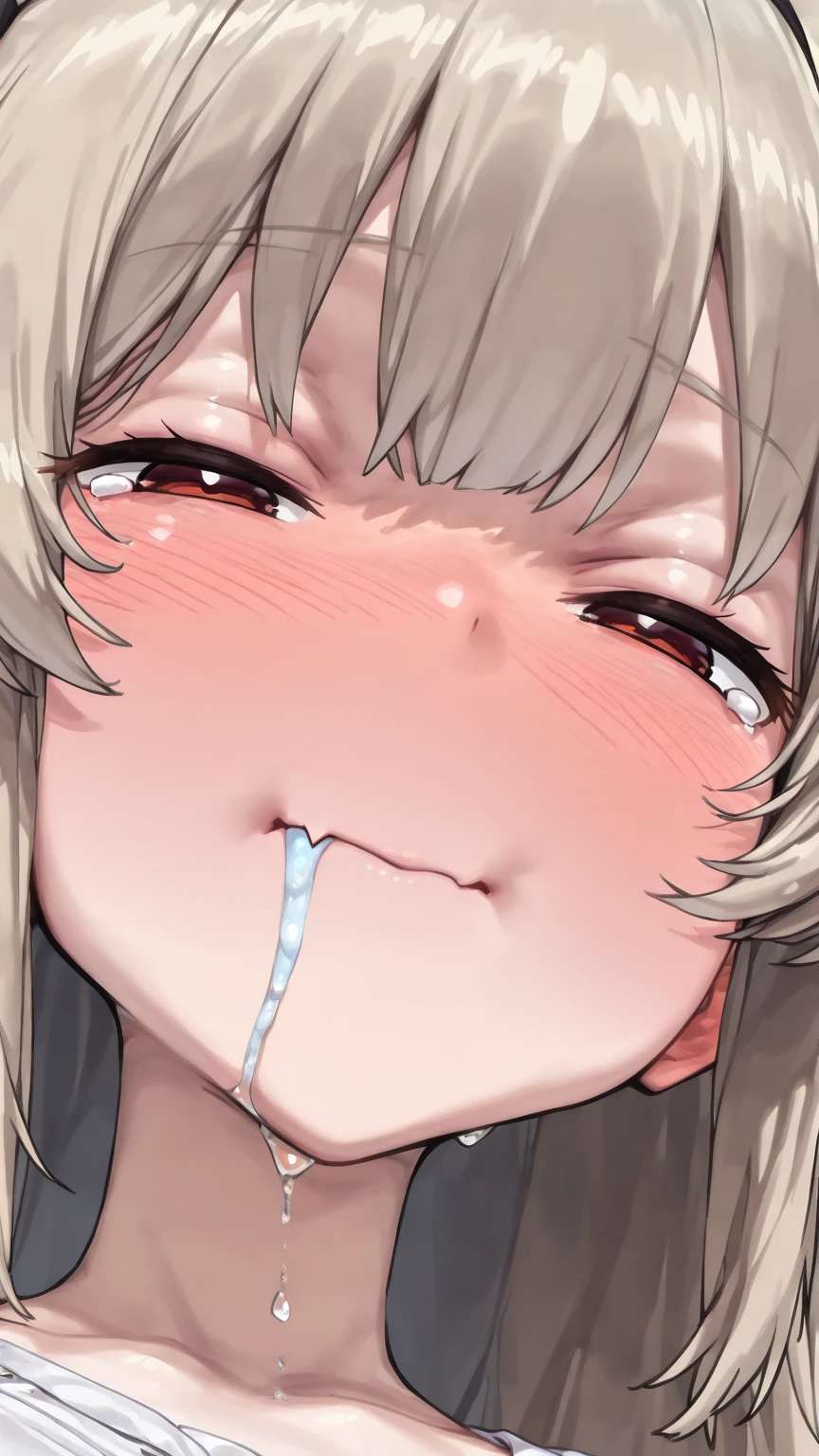 (((Little girl,))),score_9, score_8_up, score_7_up, score_6_up, score_5_up, score_4_up, BREAK source_anime,((midium ??????,??????)),((?????????)),
1girl, solo,blond long hair,green eyes, hair between eyes, hair ribbon,(Heavy breathing,saliva,blush, sweat, Sweaty and wet all over,)half open eyes,((???????,????????,???????????)) ,pov, Looking at Viewer,??????,????????????, ?????? ???????,??????,tears,(???????,??? on face),snot,