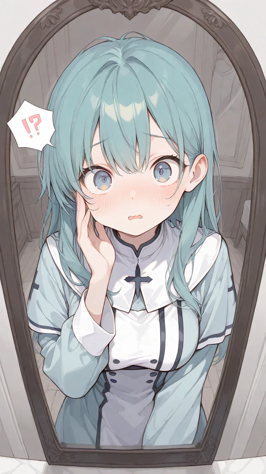 masterpiece,Highest quality,Dilapidated and flooded school building,1 Girl,Halo,Cry with your eyes open,Open your mouth,Blue school shirt,Long sleeves,White Skirt,Focus on face,