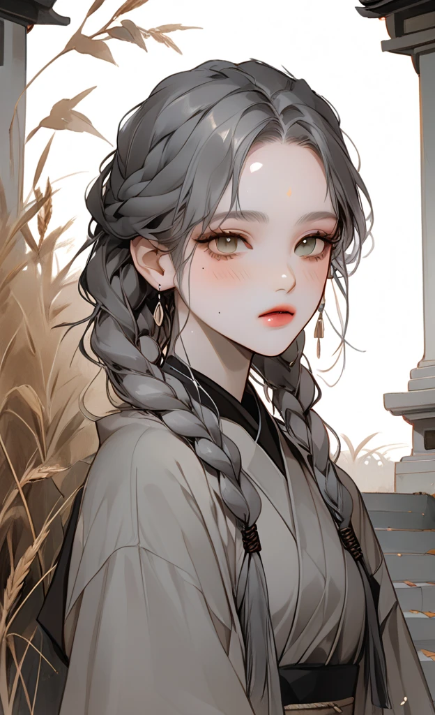 (Masterpiece:1.2, Best Quality), (real image, intricate details), (1 right, only , profile face, looking askance at the camera.), whole body:1.5, face close up, Casual, Natural fabrics, SMILE, Superior quality, Masterpiece, Hello nothing, beautiful face, Photography, high resolution, 4k, 8k, latin face, sweatshirt tied at the waist, jeans, colorful top, detailed face, detailed eye,  shoulder, (((green eyes, medium chest:1.5, by Rubio:1.5, long curly hair:1.2, hair over one eye:1.5))), ((by Rubio:1.5, colorful clothes:1.5)), (autumn tree background:1.5), High Definition, 8k HYPER DETAILED, high resolution.