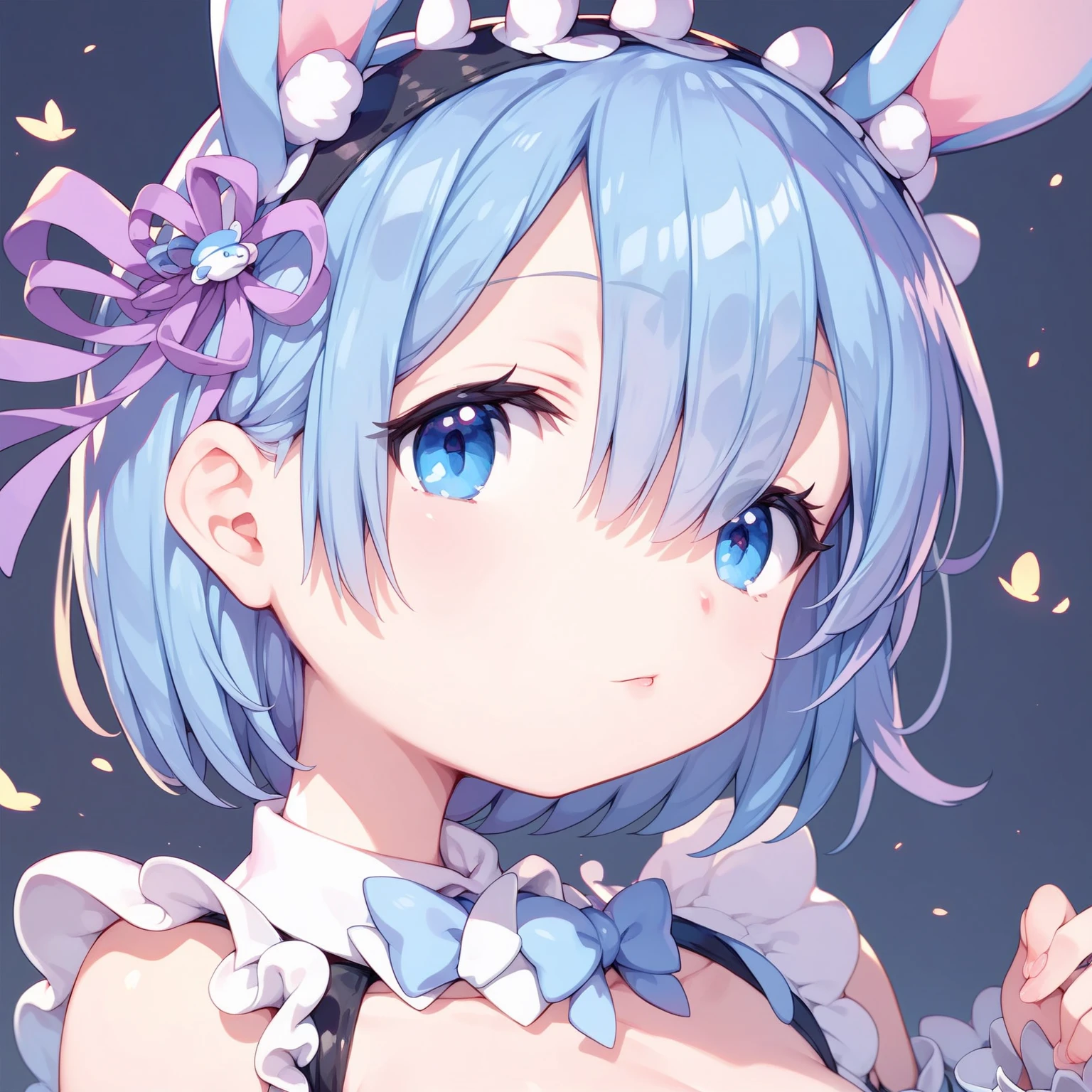 Highly detailed CG Unity 8K wallpapers、(​masterpiece)、(top-quality)、(ultra-detailliert)、(surrealistic)、(Best Character Details: 1.36)、Nikon D750 F/1.4 55mm、Dynamic Angle、professionally lit、Photon mapping、Radio City、physically-based renderingt、(((portrait of beautiful))), the highest quality depiction, Summer Festival at Night、Portrait of Rem。Colorful yukata、(mideum breasts:1.1)、(Valley:1.1)、Long body、Golden proportions、Stroll through the stalls、huge smile、narrow her eyes、Smile at me、blue hairs