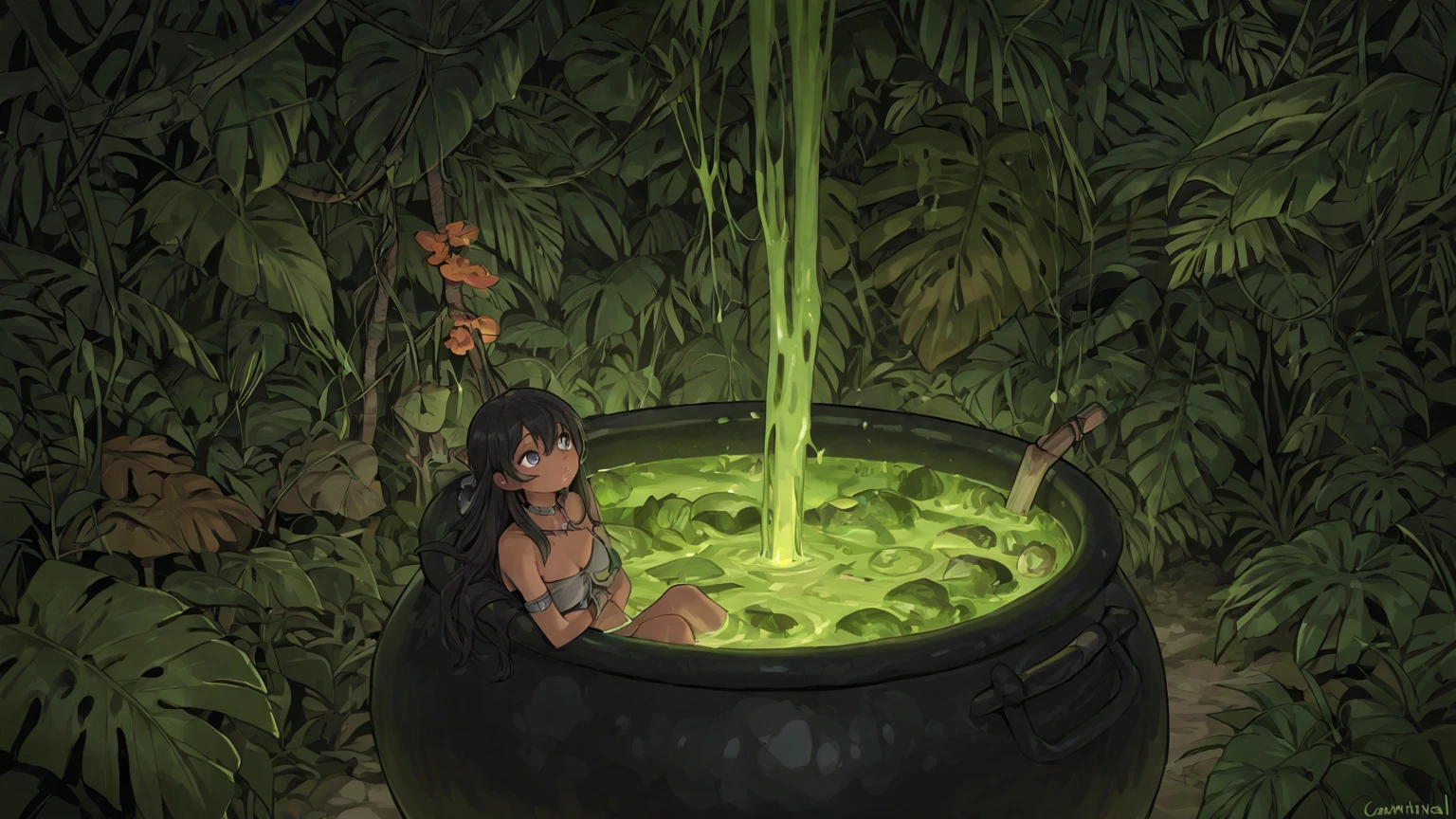 (masterpiece, best quality),(1boy,hetero), ,,,, steam,((motion blur)), in the wooden bedroom,
pov, ((dark brown ponytail hair)), 
BREAK
1  goblin girl, pointed ears, (solo, alone), (((colored skin, green skin))), (hands on , Tears, drool, Crying, open mouth, closed eyes), (((, huge , grab on , grab on ))),  animation, ((heart mark)),(((sweaty, sweat splash)))
,  ,navel, (headback),arched-back ,  ( ),
