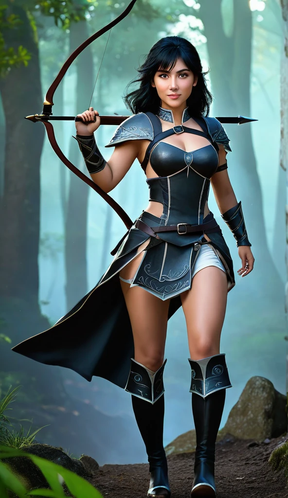 Game character standing drawing design，Hell monsters，short，Strong limbuscle explosions，Covered with scales and barbs，cunning，shadowy，uncanny，terroral，scythe，Fighting posture，（full bodyesbian：1.4），with black background，clean backdrop，depth of fields，high light，Real light，Ray traching，OC renderer，UE5 renderer，Hyper-realistic，best qualtiy，8K，Works of masters，super-fine，Detailed pubic hair，Correct ，