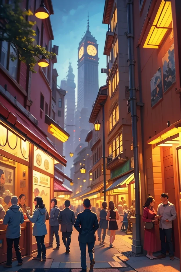 anime, morning, background, black crow on the lamppost, art. --auto --s2