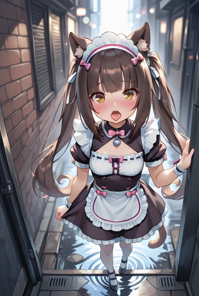 masterpiece, Highest quality, Nico_Yazawa,High resolution, 1 Girl, alone, Brown Hair, short hair, Twin tails、Purple eyes, Cowboy Shot, Frill dress, , Pink Dress, (Cleavage)、(Beautiful thighs)、city, Outdoor, garden, Carrying a red backpack, (randoseru backpack:1.2) Sweaty、Thick thighs、Highest quality、4K、1girl, 8years old, , cute, grin, 、、Striped 、In the city、Many passersby are surrounding the girl.、、Thick thighs、I'm confused、Men holding their  and surrounding girls、 from the 、、、（）projectile 、