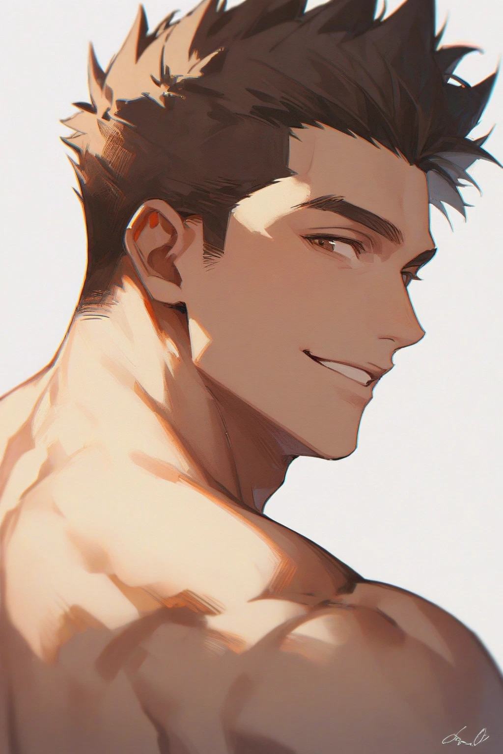 White boy with brown hair with freckles