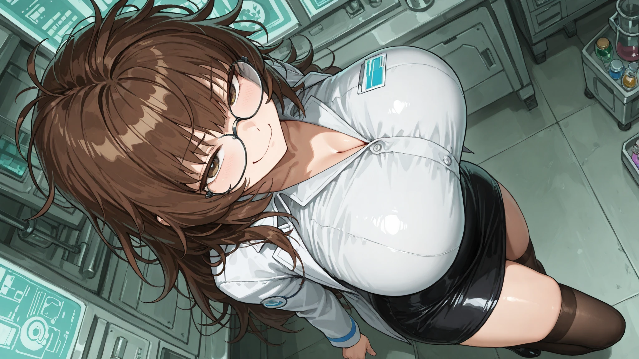 score_9,score_8_up,score_7_up,saurce_anime,rating_,masterpiece, best quality, very aesthetic, absurdres, 1 girl,elma \(maidragon\), kobayashi-san chi no maidragon, huge breasts,huge hip,Glamorous body,,white collared shirt, pleated skirt,Checked Skirt,confinement, caged, restrained, , 1 machine,  big machinery,milking plant, dairy plant milking machine,  funnel tube, milk tanks,, , , laboratory, gigantic machine ,large , Machine  in ,detailed inside machine, cockpit, gears, motors, shafts, transmissions, terminals, [electronic] circuits, vacuum tubes, [electrical] cords,mucus, squatting, arms behind head, , navel, embarrassed,blush,happy, wet, ,  on body,excessive ,drool,sweat,,