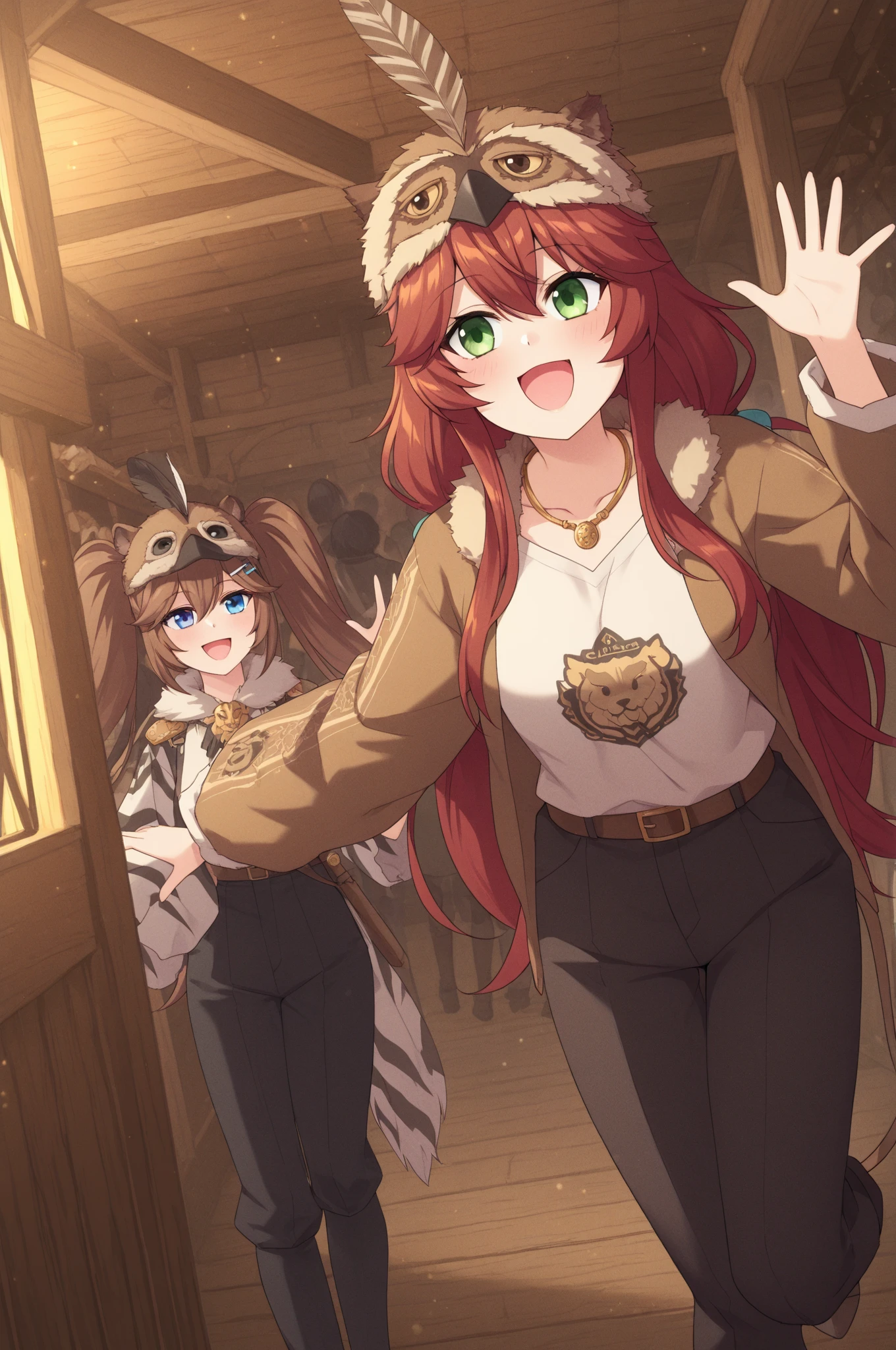 violated, rapthalia (tate no yuusha no Nariagari), brown hair, filo (Tate no Yuusha no Nariagari), yellow hair, , forest, 2girls, multiple girls, multiple boys, 2boars,boar,,,, 