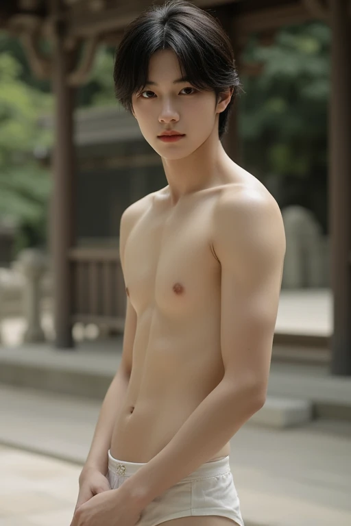 young man, 22 years old, Good looking, Looks like a Korean actor, หน้าตาเหมือน K pop idol, ใบหน้าhandsome, white skin, small mouth, Slender face, very short hair, well care hair, handsome, Confident eyes, fit, Broad shoulders, have abdominal muscles, ?????, ?????, Sitting with ??????????, Open your legs in an M shape., Japanese market as a background, ???????? exposed, bright, outdoor, likes to show off his ?????, clearly shows the ?????, There was one decent sized ?????., Don't feel embarrassed., Was ?????????? for taking pictures, Slut, Shameless, exhibitionist, pose like ??????????, expression of ???????/????????, ???????, natural light, both eyes are the same, muscular, perfect eyes, ??????? showed, ????? exposed, Global illumination, tall, full body, tiny waist, soft light, dream light, digital painting, extremely detailed CGI, hd, 8k, 4k background