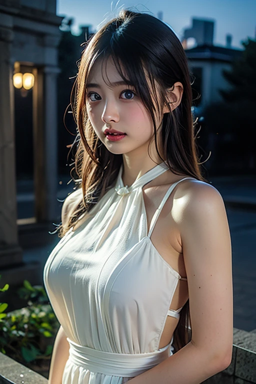 attractive japanese model, Age 25, Height: 170cm, Hourglass Shape (90-60-90
 cm measurements), Plump H cup ???????, Slim waist 60cm, Hip width 90cm, long toned legs, Perfect porcelain skin (rgb: 255, 223, 196), Oval face with high cheekbones, ???? almond-shaped eyes (dark brown, rgb: 61, 43, 31), double eyelid, Long eyelashes, A straight nose with a slightly upturned tip, Fuller lips (Natural Pink,
 rgb: 203, 132, 128), Long, silky black hair that reaches down to the middle of her back、Contains subtle reddish brown highlights。, With a ????????? that shows off the right leg、wearing a form-fitting black evening dress, 6 inch black stiletto heels, diamond chandelier earrings, Standing confidently with hands on ???? on the deck of a luxurious 50 metre yacht, Golden Hour Lighting (Warm orange glow, Color temperature 2700K), Mediterranean sea background with setting sun, Professional fashion photography style, Taken with Canon EOS R5 mirrorless camera, 85mm F/1.2 lens, ISO100, 1/200 seconds, High resolution 8k,
 Photorealistic Rendering - ar 2:3--q 2--s 750--v 6.0--Style Raw