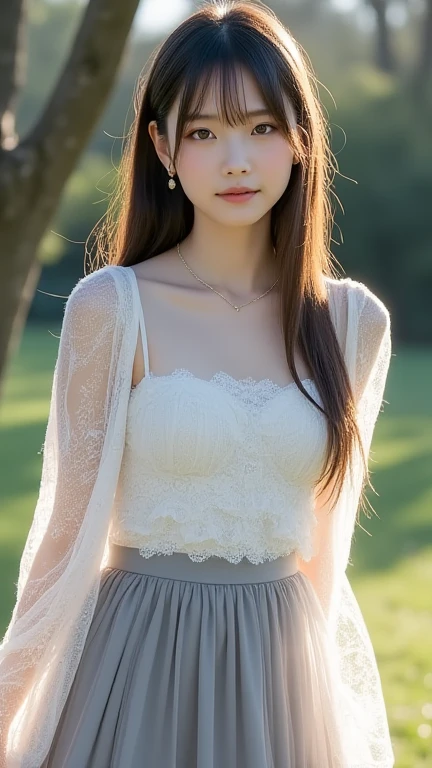 straight hair swaying in the wind 、Show ears、embarrassed look、embarrassing
(RAW photo, highest quality), (((((超絶realisticフォトリアル))))), masterpiece, Shoulders are very narrow and small、delicate, slender and beautiful, soft light, (brown hair, Shoulder-length straight hair sways in the wind), beautiful detailed girl, (finger details), Highly detailed double eyes and face, Beautiful and delicate  and , beautiful and detailed eyes, 1 girl, Japanese, Neat beauty, cute, young, smile, 超美しくてcute顔、(small and thin thighs 1.8),(small ）, All 7 S Bian, , gardenia, (skinny slender beautiful girl:1.4), Thin and small waist and thighs, (:1.3), (), realistic face, realistic body, outdoor、Highly detailed CG Unity 8K wallpaper, highest quality, Super detailed, masterpiece, realistic, photo realistic, 非常に詳細なcute女の子, 20-year-old, floral dress, blush, parted lips, looking at the viewer  , 半身、shot , (crowd), (crowded park) , realistic美しく、, 非常に詳しいcute女の子, 20-year-old, ((highest quality、perfect extreme  details、white floral skirt with lace、