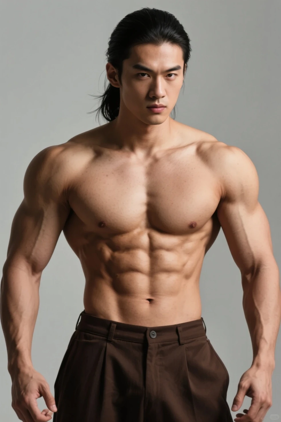 Muscular, , plump pecs. Capture the essence of his dressing style as you envision a scene where the royal man, with his commanding presence, prepares to attend a grand celebration. (photorealistic, masterpiece, best quality), handsome asian male, chinese man,Milky white skin, pale skin, young, slim athletic body, wearing nothing,athletic physique, slender, no body hair, wearing nothing, completely  , Realistic, fully , , perfect , male , correct male , perfect , male structure, correct male genitelia, huge and veiny male genitelia, hard male ,  male , reveals his muscular  and thighs, opulent details that transport you to a realm of unparalleled splendor.