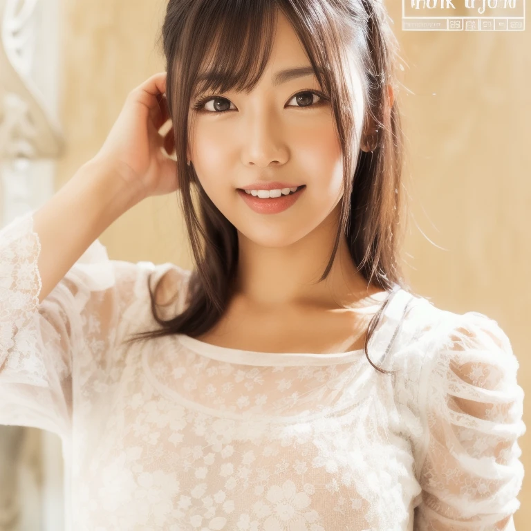 ((A photo of her  showing through a short polo shirt、Hands roll up shirt、She is wearing a navy polo shirt and luxurious white .、:1.4))、Being in the living room、Length cream hair color、Her huge breasts are obvious even through her clothes..、Small earrings、Light brown hair color、:1.4））、Shiny Hair、Light beige hair color、Background Blur、Light brown hair、｛｛Cowgirl Shot｝｝、（（Close-up shot from the waist up、Big Breasts:1.4））、Big Breasts、にっこりsmile、服からでも分かるBig Breasts、Cowboy Shot、素敵なsmile、（（Revealing clothing））、Full body photo、ring、Tuck your hair behind one ear、Silver Necklace、smile、Caustics、Highly detailed photos、Big Breasts、Super no makeup、(8K、RAW Photos、Highest quality、masterpiece:1.2)、(Realistic、Realistic)、1 Girl、((Big Breastsショートヘア、Looking into the camera:1.4))、Hair blowing in the wind
