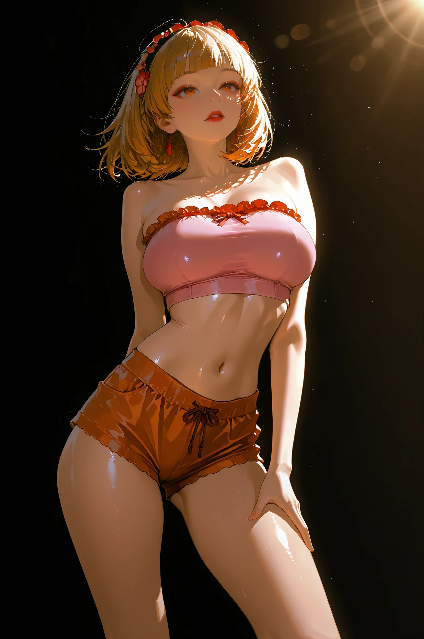 A very hot sexy and beautiful  ,thin arms thin sexy long legs thin waist and huge breasts with very beutiful face, show whole body ,sexy pose