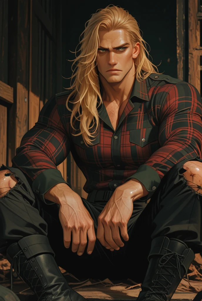 16 k,  and cinematic style portraying Thor in a humorous and relaxed way. Depict Thor sitting in an armchair with , visibly relaxed and with an expression of fun on his face, as if he were slightly intoxicated. Place the hammer Mjölnir on a table next to him.