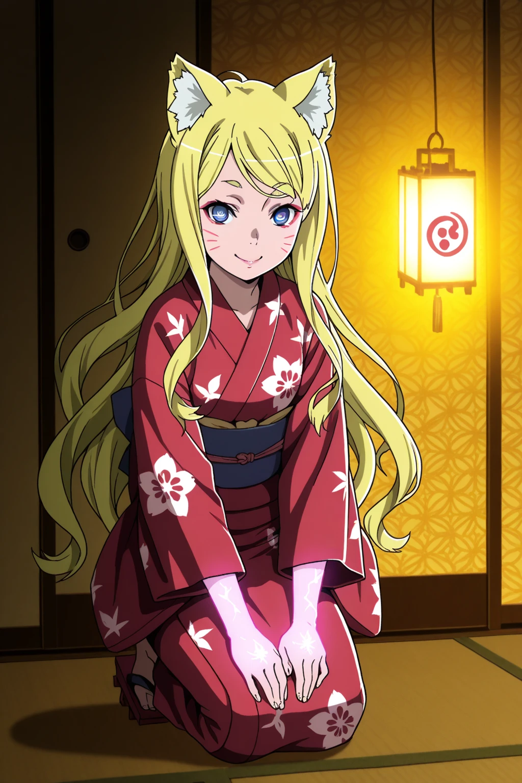 aikatsu,Blonde_HAIR,(top-quality: 1.3), (​masterpiece: 1.3), (Super Detail: 1.3), (wall-paper, one girls: 1.1)、(Detailed hands and fingers:1.2)、(Detailed ultra-oily shiny skin:1.1)、(Yukata at the ryokan:1.2)、Brown hair、Longhaire、Straight hair、Beautiful sister、ssmile、(Ryokan rooms:1.2)、(Beautiful Large_Breasts:1.3) 、traditional Japanese room、Tatami mats、sexypose