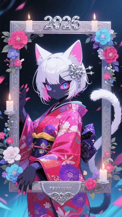 2026年、和服猫娘と新年を祝おう！🌸