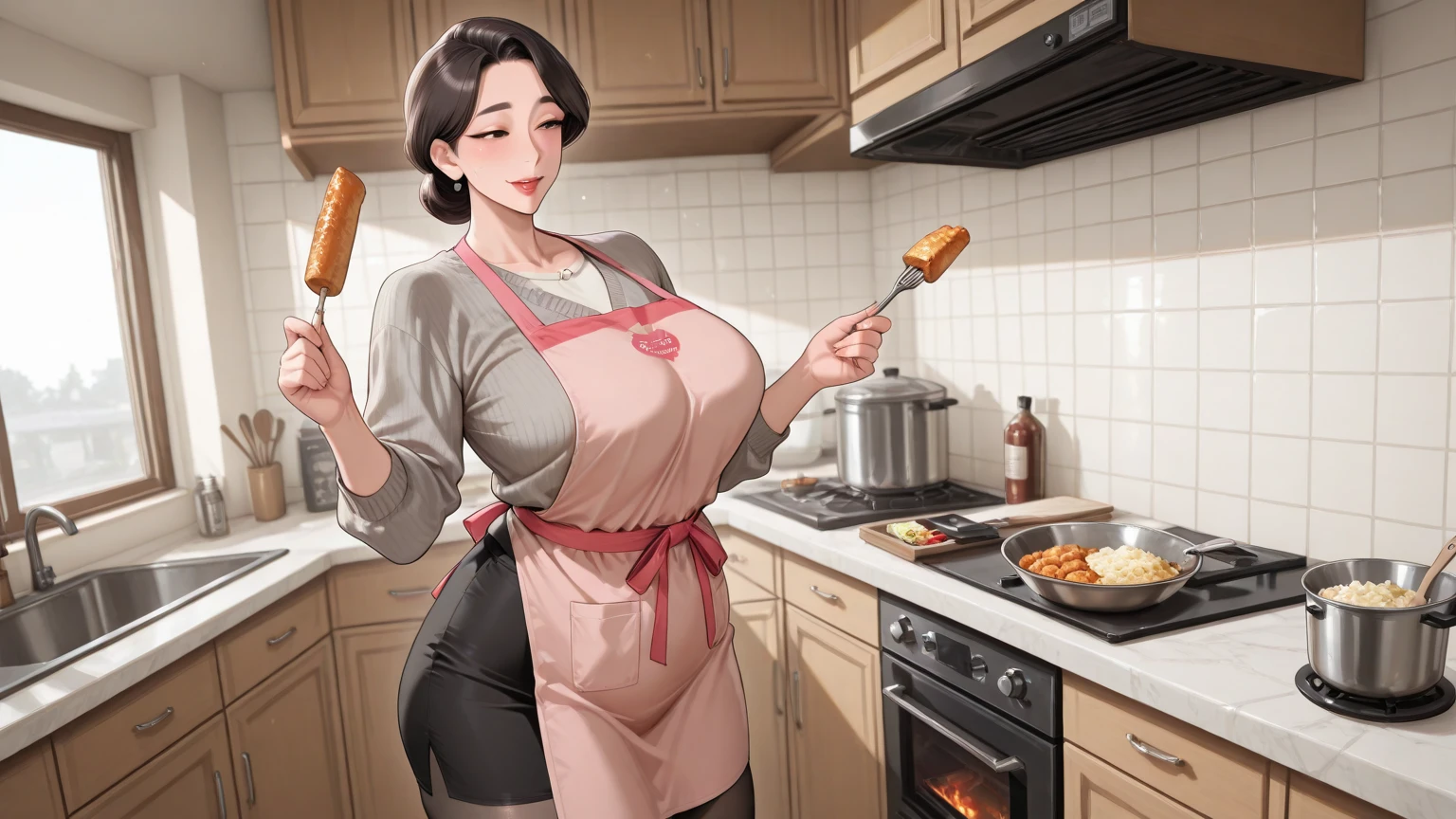 A 、Beautie、takeout、ultra gigantic tits、Hyper-obese body、tight fitted、Overfeeding、during a meal、Eat a lot、Fill your mouth、Full and painful