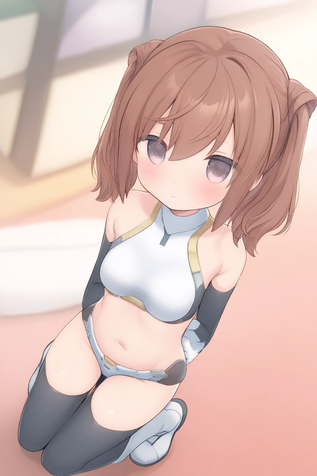 1 woman, alone, 8K, masterpiece,, Masterpiece, 8ก, (???????????:1.5), Cute face,  , look at the audience., Stationary face , (??????:1.6), (hairy:1.7), blue panties, 