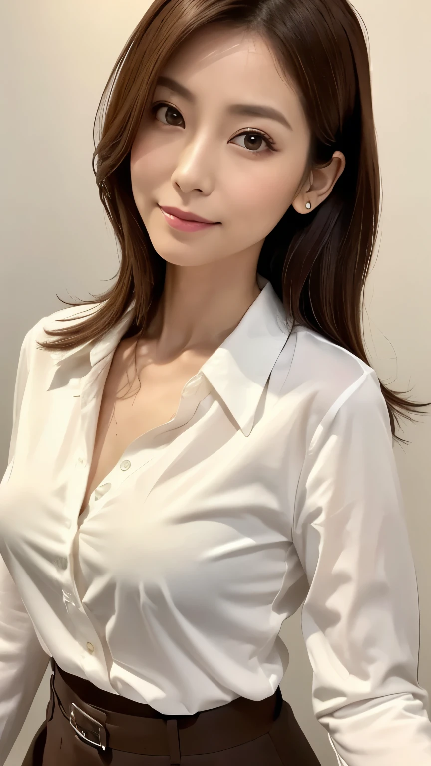 ((Best Quality, 8K, Masterpiece: 1.3)), Sharp Focus: 1.2, A Beautiful Woman with Perfect Figure: 1.4, Slim Abs: 1.2, (Layered Hairstyle,: 1.2)), (Wet White Button Long Shirt: 1.3), Rain: 1.3, Street: 1.2, Wet Body: 1.1, Highly Detailed Face and Skin Texture, Detailed Eyes, Double Eyelids, , Smile,