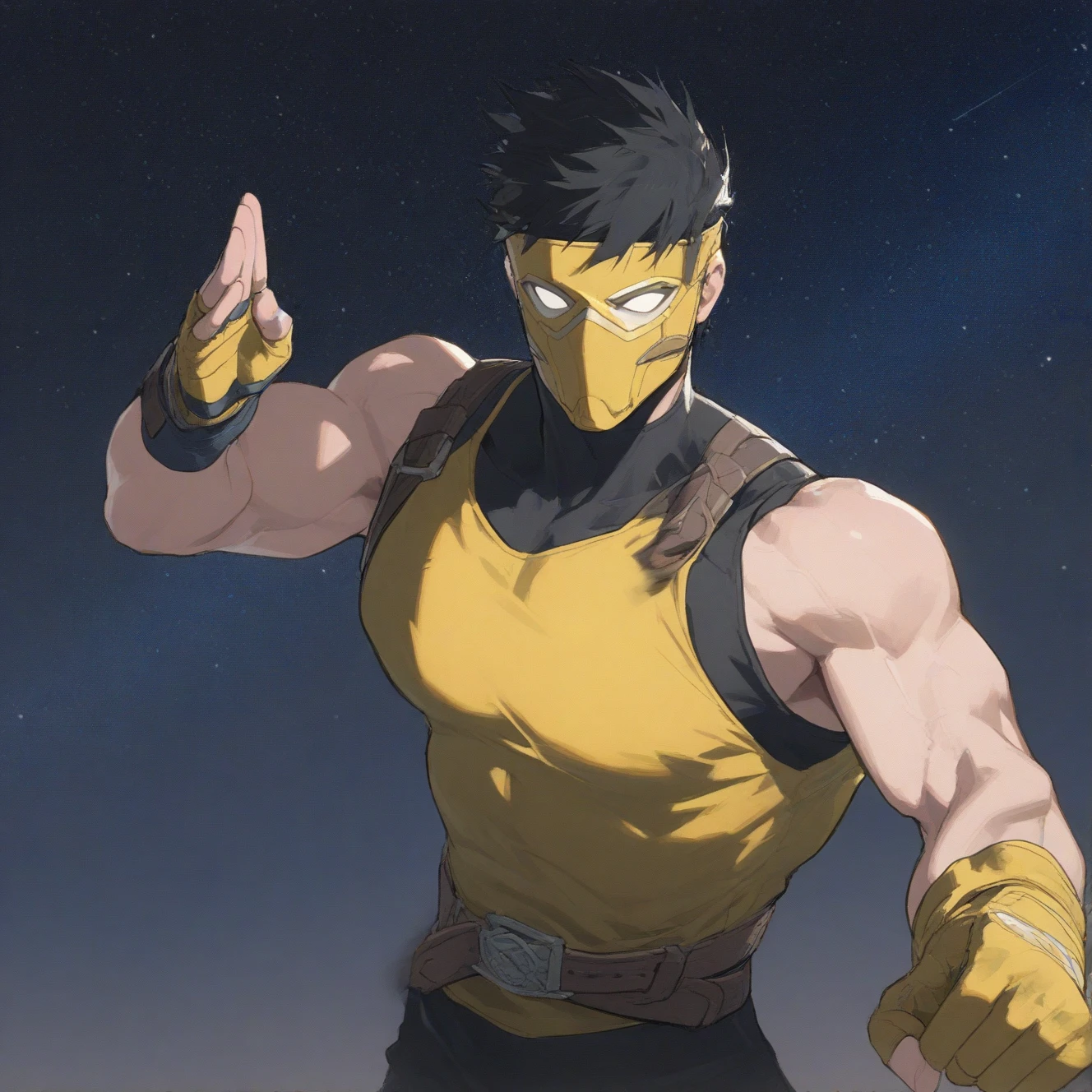 Thin macho　western black dragon　　abs　　　　　Hollow abs　　body suit　　thick arms　　　 rig　　　、sweaty　　　skin glow　　profile　　Wearily　short of breath　　  　Chemo 　　Chunky 　
have a 　blue eyes　Tired look　Glowing abs　Deep abdominals jacket　profile　One person　Jacket