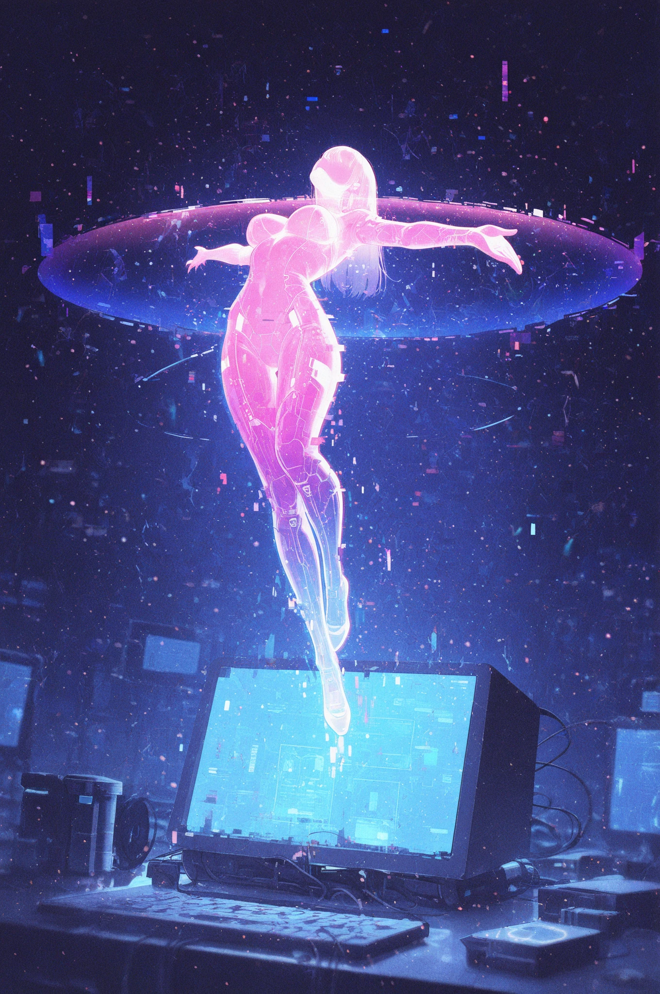 a close up of a person floating in the air with a neon body, 3 d neon art of a womens body, human glowing, glowing aura around her, jen bartel, glowwave girl portrait, liquid glowing aura, astral projection, quality astral projection render, glowing with colored light, glowing neon skin, glowing aura, magical fairy floating in space, female floating, a close up of a person floating in the air with a neon body, 3 d neon art of a womens body, human glowing, glowing aura around her, jen bartel, glow wave girl portrait, liquid glowing aura, astral projection, quality astral projection render, glowing with colored light, glowing neon skin, glowing aura, magical fairy floating in space, female floating