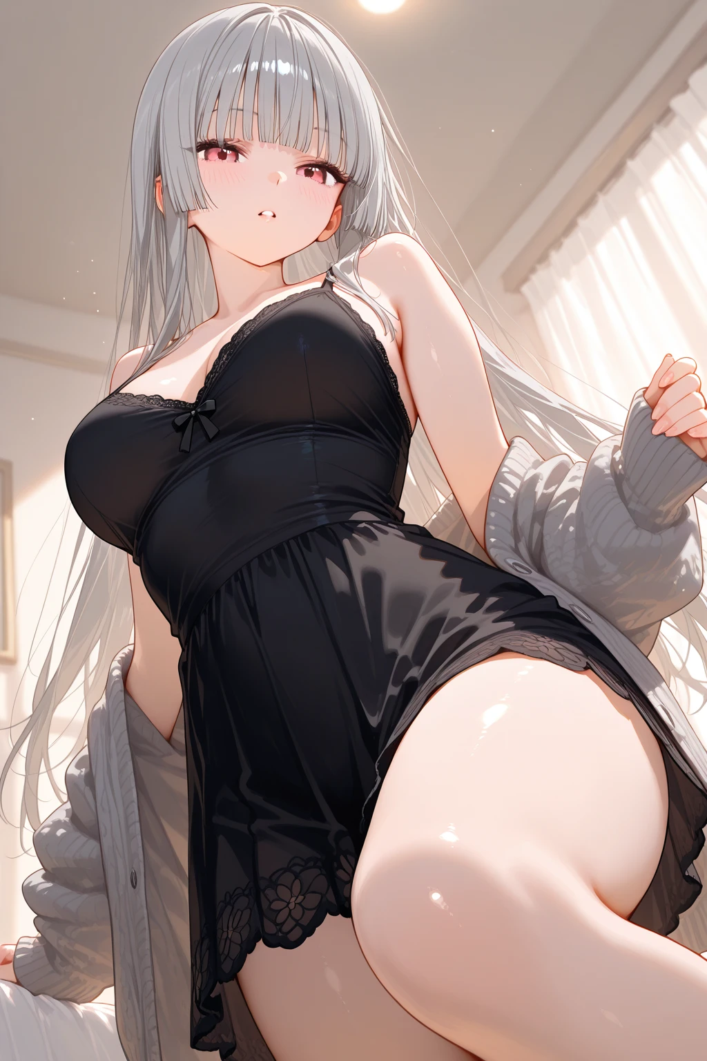 ???????????:1.5、、highest quality、Very detailed、Highly realistic eye masterpiece、highest quality、Very detailed、Gray Hair、Perfect Face、Long Hair、White Dress、Sundress、anime、countryside、clear、thin、Frills、?????、真From below、??????????、???????????、????、crowd、A large number of people、Urinating、White Stockings、Spread your legs、sit、??????に???挿入、???????? ????????????、Small ????????、??????に???を挿入する、??????、Vibration line、???????? ???、??? with a ????????、All the vibes are in