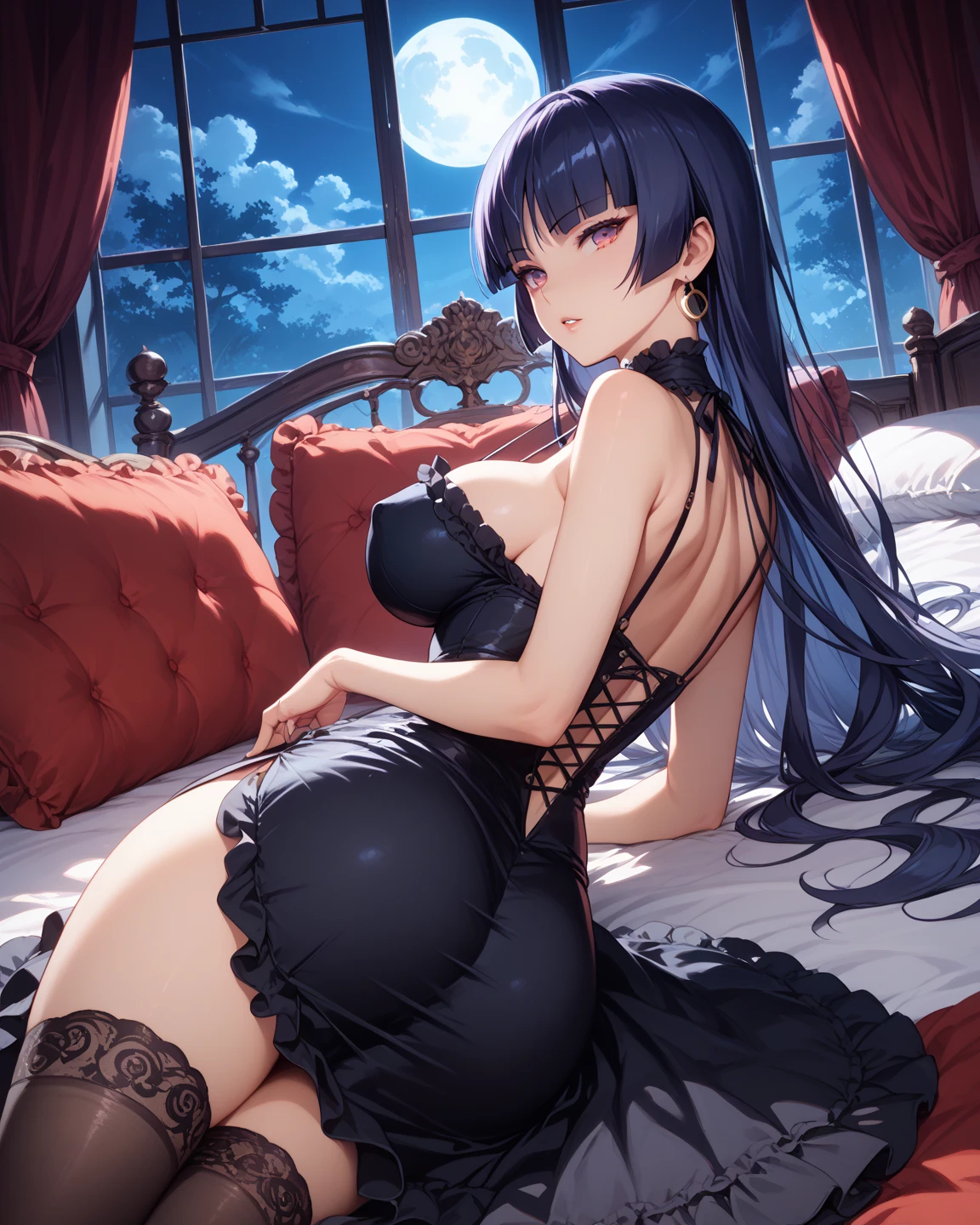 22 year old Latin girl with a good bust and a big butt in a bedroom posing for only fans