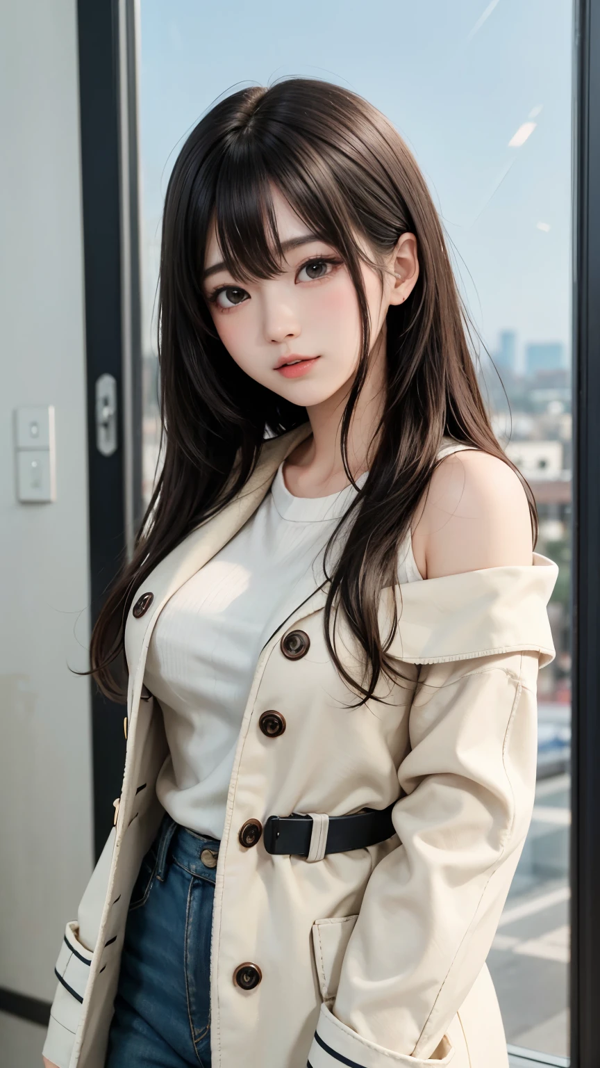 (最高qualityのディテール)、Realistic、8K Ultra HD、High resolution、(One Girl:1.2)、The 超detailedな、高qualityのテクスチャ、Intricate details、detailed、非常にdetailedなCG、高qualityの影、detailed 美しく繊細な顔、detailed 美しく繊細な目、Written boundary depth、Ray Tracing、20th generation、Cute K-Pop Girls、(The Face of Ulzan in Korea)、Thin face、(Urzan-6500-v1.1:0.6)、PurerosFace_v1、Glowing Eyes、Perfect body、 Viewer Display、(最高qualityのディテール:1.2)、Realistic、8K Ultra HD、High resolution、(One Girl:1.2)、The 超detailedな、高qualityのテクスチャ、Intricate details、detailed、非常にdetailedなCG、高qualityの影、detailed 美しく繊細な顔、detailed 美しく繊細な目、Written boundary depth、Ray Tracing、20th generation、Cute K-Pop Girls、(The Face of Ulzan in Korea)、Thin face、(Urzan-6500-v1.1:0.6)、cheek、Glossy Lips、、High resolution, Best image quality, 最高quality, Realistic, 超detailedな, Photo Real, 4K 8K Ultra HD Full Color RAW Photos, Fujifilm(Medium format), Hasselblad, Carl Zeiss, Incredible dynamic range photography(utility_art：Smooth-768:1.1),High resolution, High pixel count, 明確なdetailed, Clear images, Natural color reproduction, Noise Reduction, High fidelity, quality, Software Improvements, Upscaling, Optimized Algorithms, Professional-level retouching,

1. Oversized coat:

The coat is、Choose an oversized design that covers from shoulders to knees.。Color is classic navy or black、or warm khaki or beige, wait.、Choose colors that match the season。
2. Knitted sweater or turtleneck:

To protect yourself from the cold、Knitted sweater or turtleneckを選択してください。Match the texture and color of the knit to the coat.。
3. Wide leg pants:

For pants, Choose a wide-leg design、Combines ease of movement and style。Denim in dark tones or black trousers will look good.。
4. Knee-high boots:

What is included in an oversized coat、足首からふくらはぎまでカバーするKnee-high bootsとの組み合わせ。Boots are black or dark brown and chic.、Gives a stylish impression。
5. accessories:

シンプルなゴールドまたはシルバーのaccessoriesを選択してください、Add elegance to your outfit。for example、Long necklaces and large earrings are recommended.。
6. Handbags:

Handbags、Choose a color that matches the tone of your outfit.。Shoulder bags and tote bags are convenient and stylish。
7. Compensateと髪型:

Compensate, Choose natural colors that flatter your skin。Wavy Hair、By creating loose curls、Appeal to softness。