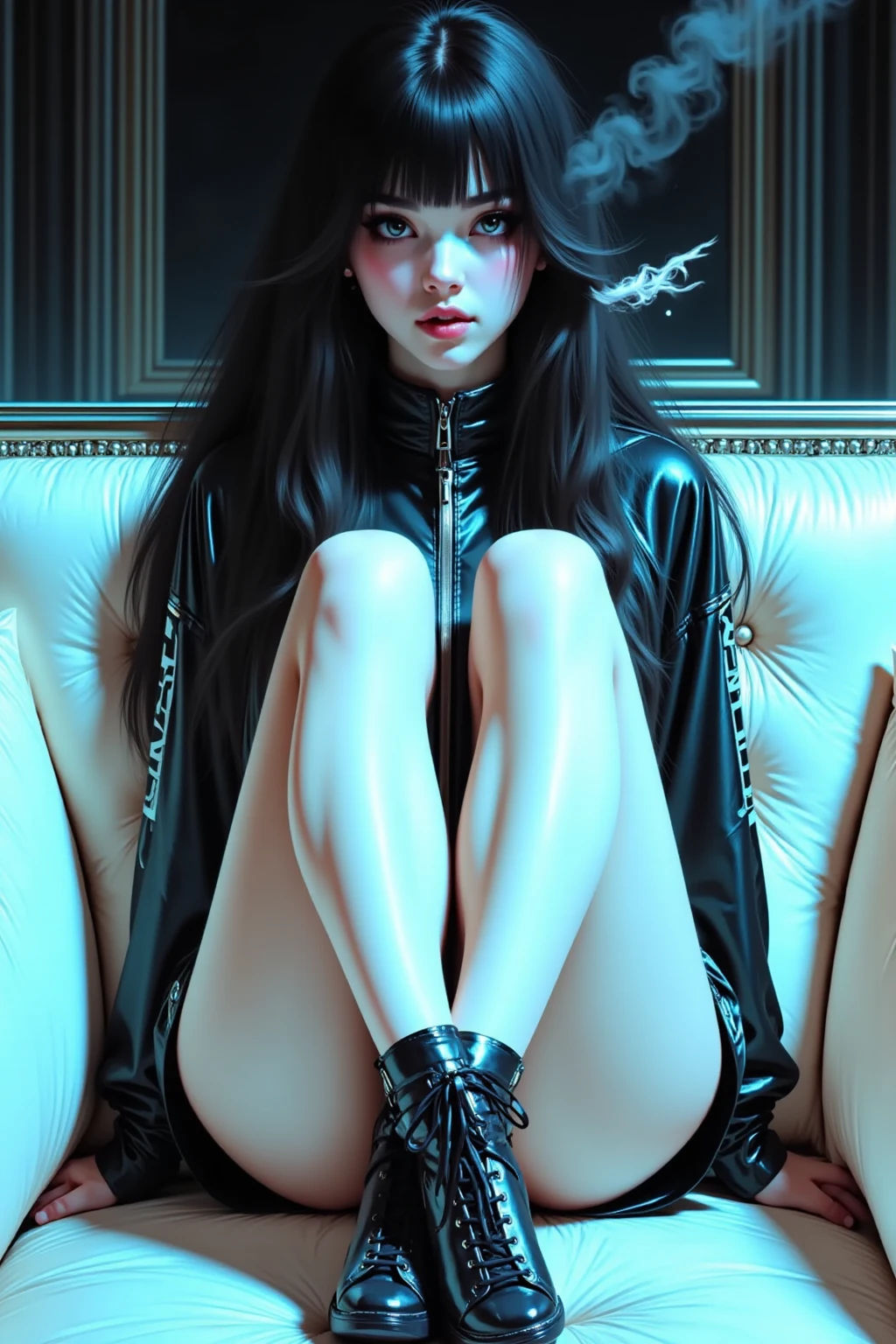 青くうずくまる女 v1.0