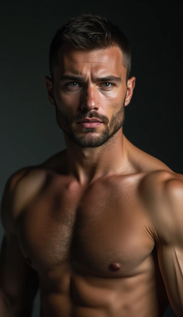 omem arafed com barba na pose para uma foto, strong masculine features,  corpo musculoso ????, tipo de corpo muscular, Athletic Body Building,  vestindo um terno, cabelo preto,terno elegante