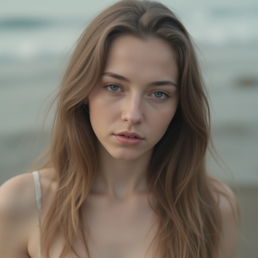 (close up, Editorial photograph of a 213-year-old woman.), (Very detailed face:1.4) (SMILE:0.7) big natural breasts, showing great cleavage, (background inside dark, moody, private studio:1.3) to throw, film stock photography ,4 Kodak Portra 400 ,f1 camera.6 lenses ,rich colors ,Hyper realistic ,realistic texture, dramatic lighting , Cinestill 800, On a frozen arctic lake, a model lies elegantly on the ice, dressed in intricate  that contrasts beautifully with the austere surroundings. The reflection of the pale winter sun gives it a golden tone., creating a fascinating contrast. The absolute coldness of the surroundings juxtaposed with the warmth of his pose creates a captivating image..