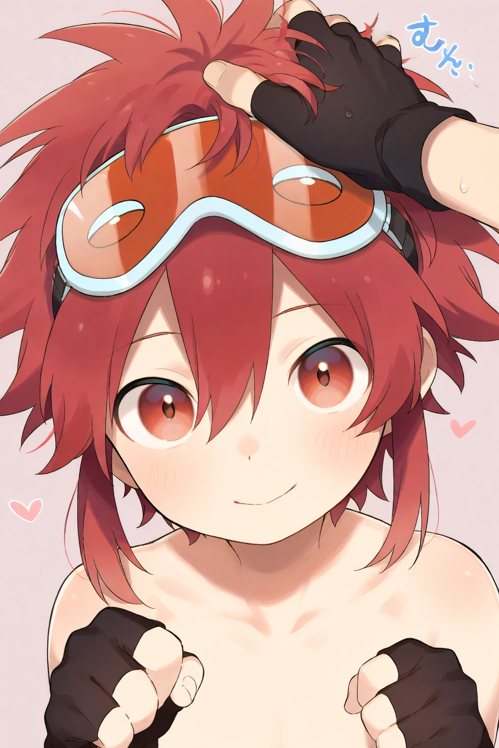 1 boy,more details in eyes,cute,looking at viewer, adorabel boy,cute face,details sky,handsome,young,juvenile, blush, ((masterpiece:1.4,best quality)),multiple details, eyeshadow,,(TANJIRO), (, , ), (SCAR,SCAR ON FOREHEAD, 1BOY, RED HAIR)