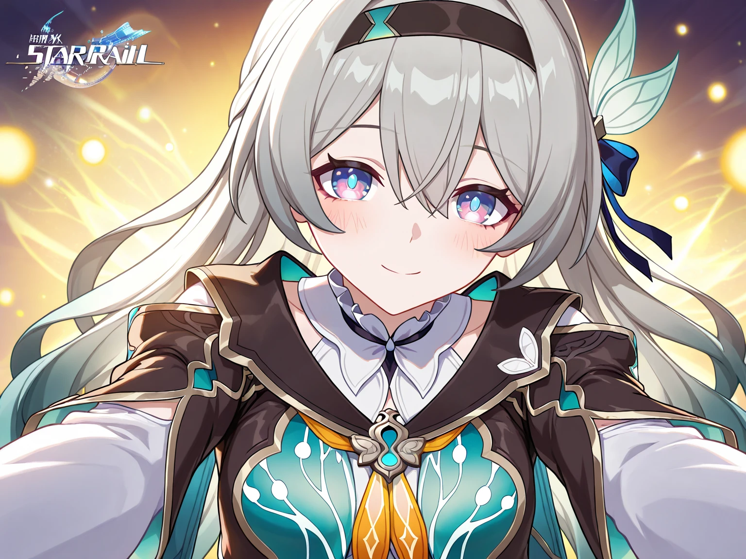 Anime - style image of a woman in a golden dress with a crown on her head, white haired god, portrait onmyoji, Ayaka Genshin Impact, astri lohne, portrait knights of zodiac girl, the goddess artemis smirking, keqing from genshin impact, ayaka game genshin impact, shikamimi, white hair woman, avatar image