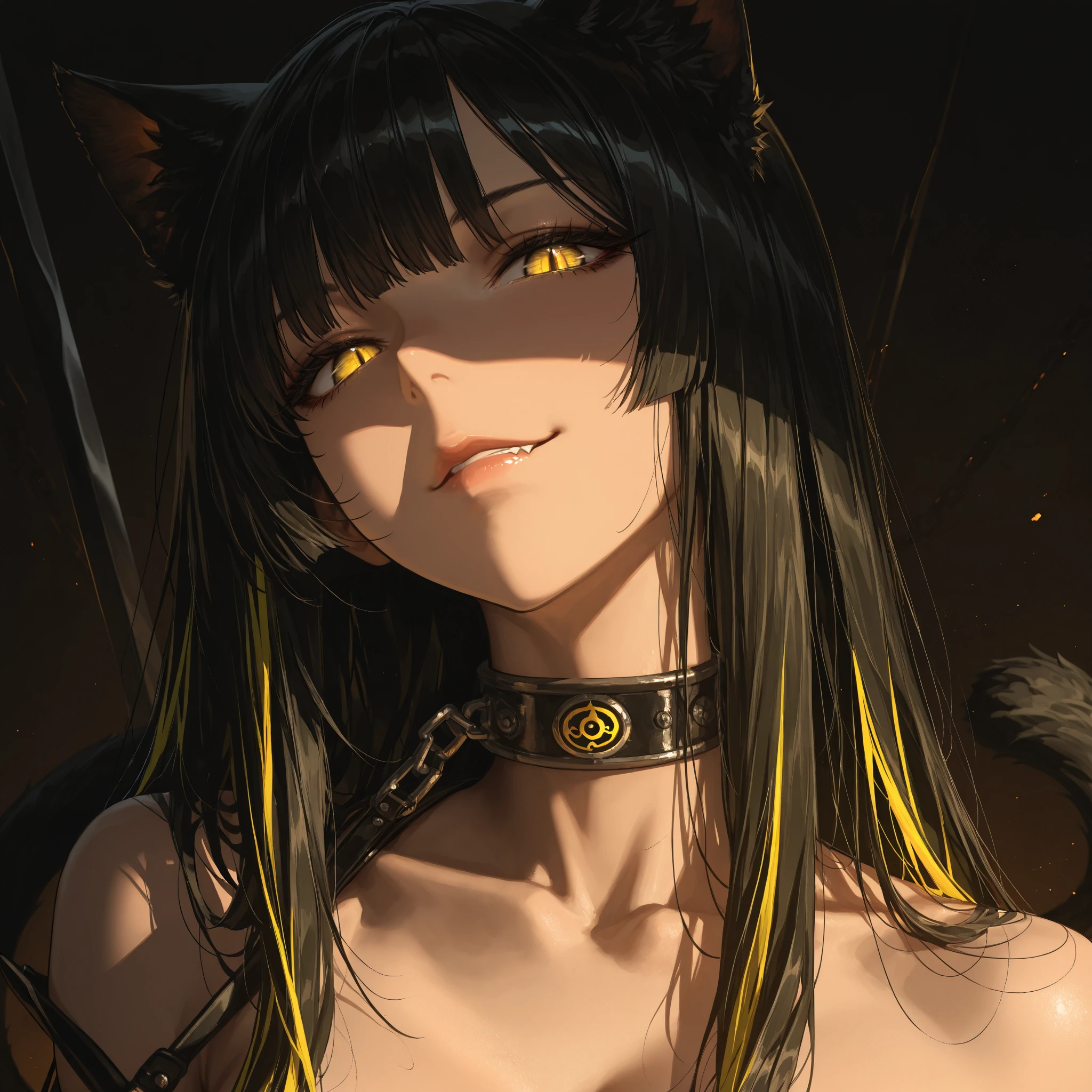 girl girl masterpiece,best quality,ultra detailed,detailed eyes,
1girl|blackcat,perfect pretty face,dark skin,slim body,cat ear,cat eyes,yellow eyes,(cat claws:1.5),ojou-sama pose,detailed background,crawling,
dramatic angle,(1001ArabianNights),