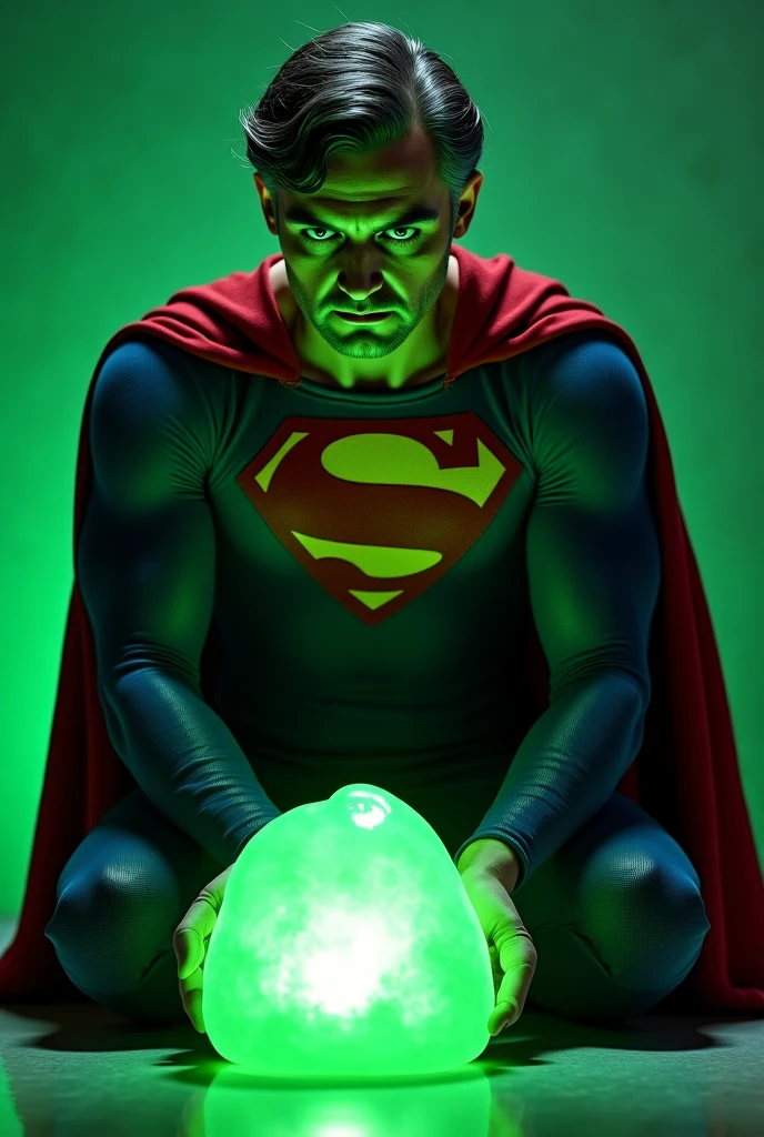 Green Lantern in an ice setting with a blue sky in the background.