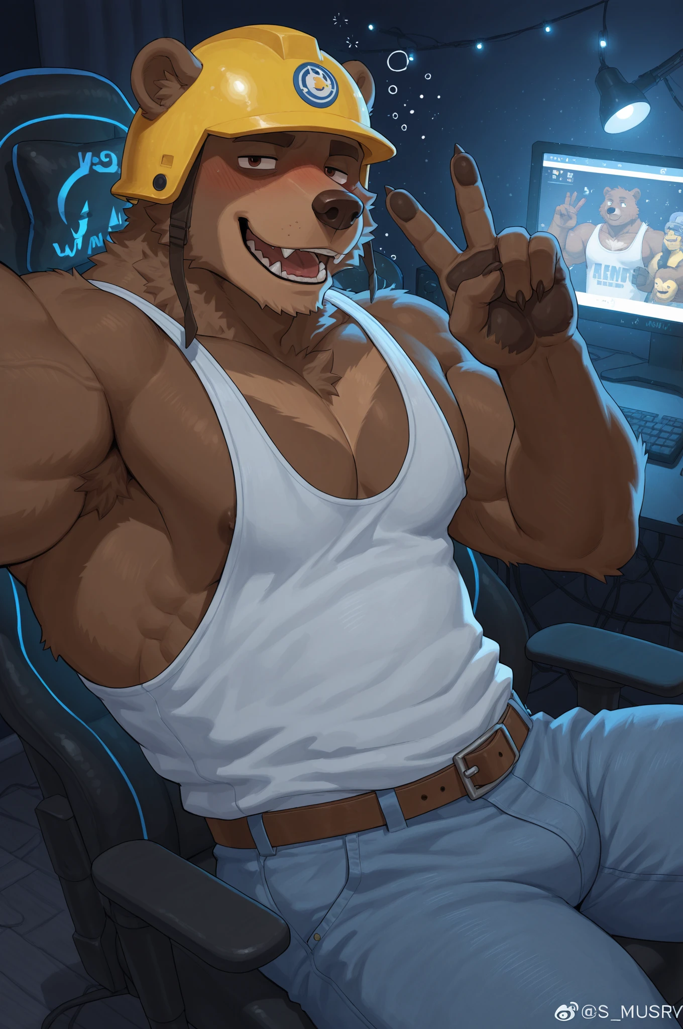 Alex the Lion, muscular body, big biceps, extremely beautiful and cute face, perfectly detailed blue eyes with perfectly detailed pupils, wears hoodies, cargo shorts, sneakers, cinema background, selfie, sitting, eating popcorn, gentle look, cute smile