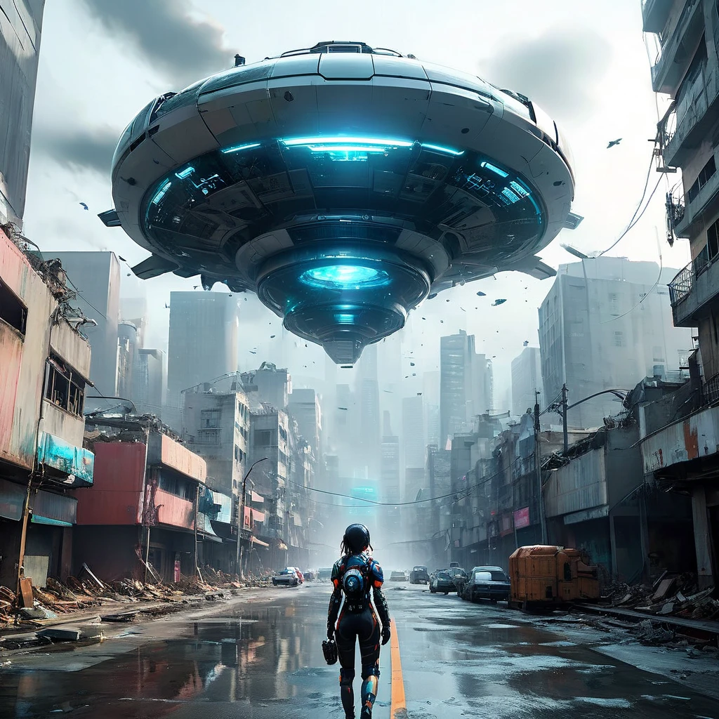 ((Best quality)), ((masterpiece)), (highly detailed:1.3), In a sprawling cyberpunk metropolis dominated by towering skyscrapers and neon-lit alleyways, a dystopian megacorporation known as OmniCorp reigns supreme. OmniCorp, driven by insatiable greed and power, ventured beyond the confines of Earth to exploit the vast resources of near-Earth objects (NEOs) in a relentless pursuit of profit. Set in a difficult future where the line between humanity and technology blurs, his images depict the dark and unforgiving world of NEO asteroid mining. Explore the juxtaposition of high-tech machines, advanced robotics and human labor as they collaborate to extract precious minerals and resources from the cold depths of space. Capture the scenes of colossal mining rigs, suspended in zero gravity, relentlessly piercing massive NEOs, their mechanical arms piercing the rocky exterior. Show the workers, adorned in cybernetic suits, braving the harsh conditions of space to harvest the valuable ores, their faces obscured by gas masks and reflective visors. Amid the cold, desolate asteroids, reveal the towering presence of OmniCorp's headquarters — a monolithic structure that casts a shadow over the workers below. Show off the opulent offices and boardrooms, where executives make decisions that shape the fate of the company and the exploited masses. But under the bright veneer of corporate power, unveil the seething rebellion of the oppressed. They depict the clandestine activities of underground resistance movements, fighting against OmniCorp's iron control over society. Show their covert operations by hacking into the corporation's networks and conspiring to expose their dark secrets. Incorporate elements of advanced technology, cybernetic enhancements, holographic displays, and augmented reality overlays to accentuate atmos