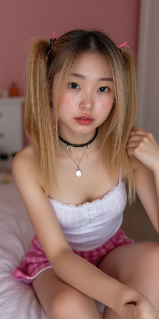 1girl, cute, smaller ?????, blonde hair, long hair, wavy hair, bangs, ????, sitting, outdoor, full-body portrait, (best quality,4k,8k,highres,masterpiece:1.2),ultra-detailed,(realistic,photorealistic,photo-realistic:1.37)