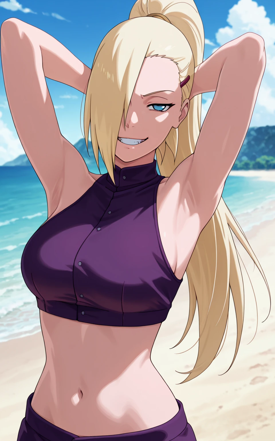 Breasts 1 ,((Breast compression)),Spread your legs, Put your arms behind your head, squat,(Dark Skin),((Sunburn),(Sweat).bikini.Hellsing Ultimate, You become Victoria, 1 Girl, ((at last))), Spiky blonde hair, blue eyes, Fuller lips, thick lips, Wide Hips, thick thighs, Huge breasts, Huge Ass, Oily, Shiny skin, thick, Eros Smile Face, Strike a Pose, Ocean